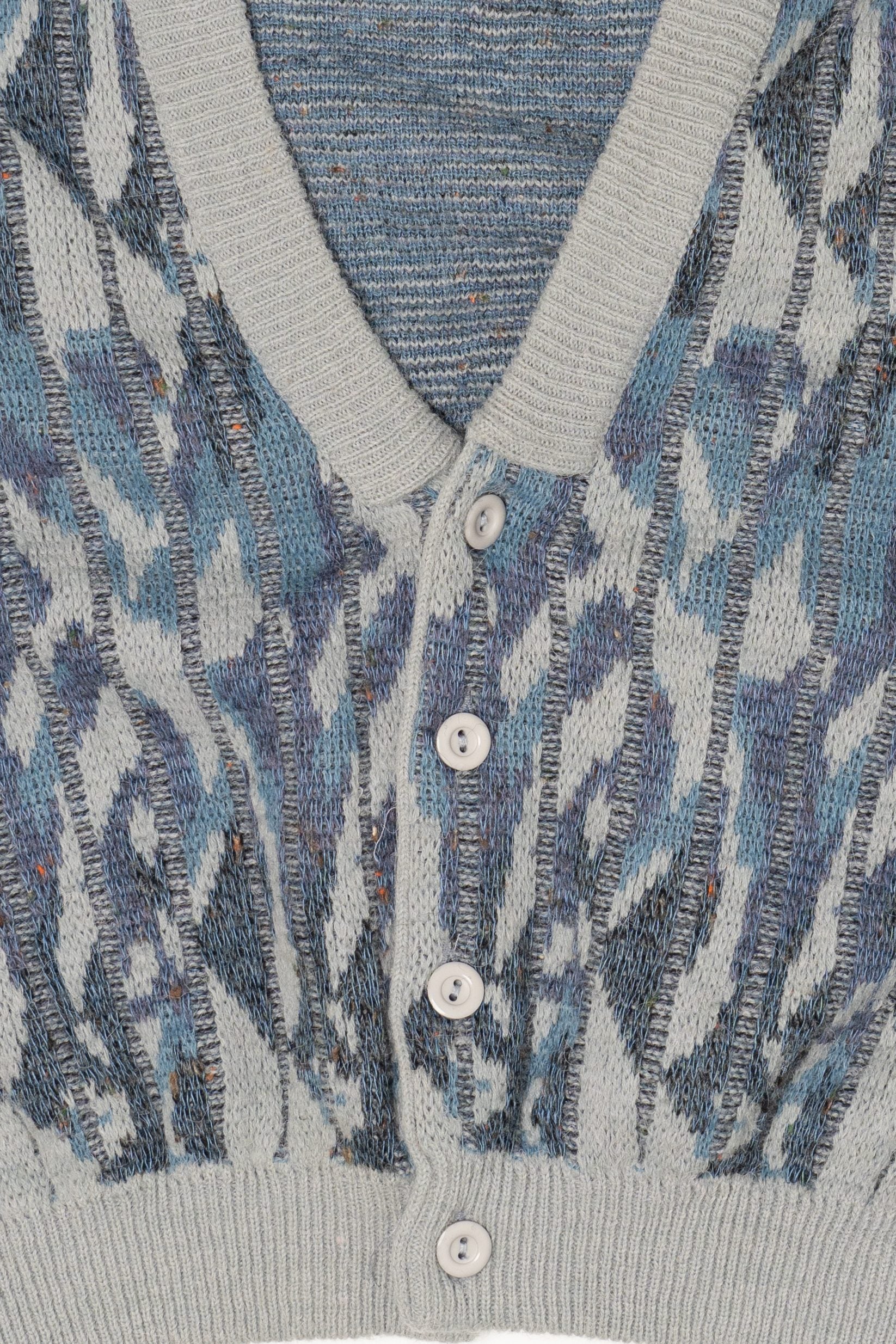 Vintage Blue New Wear Cardigan Sweater (1980s)