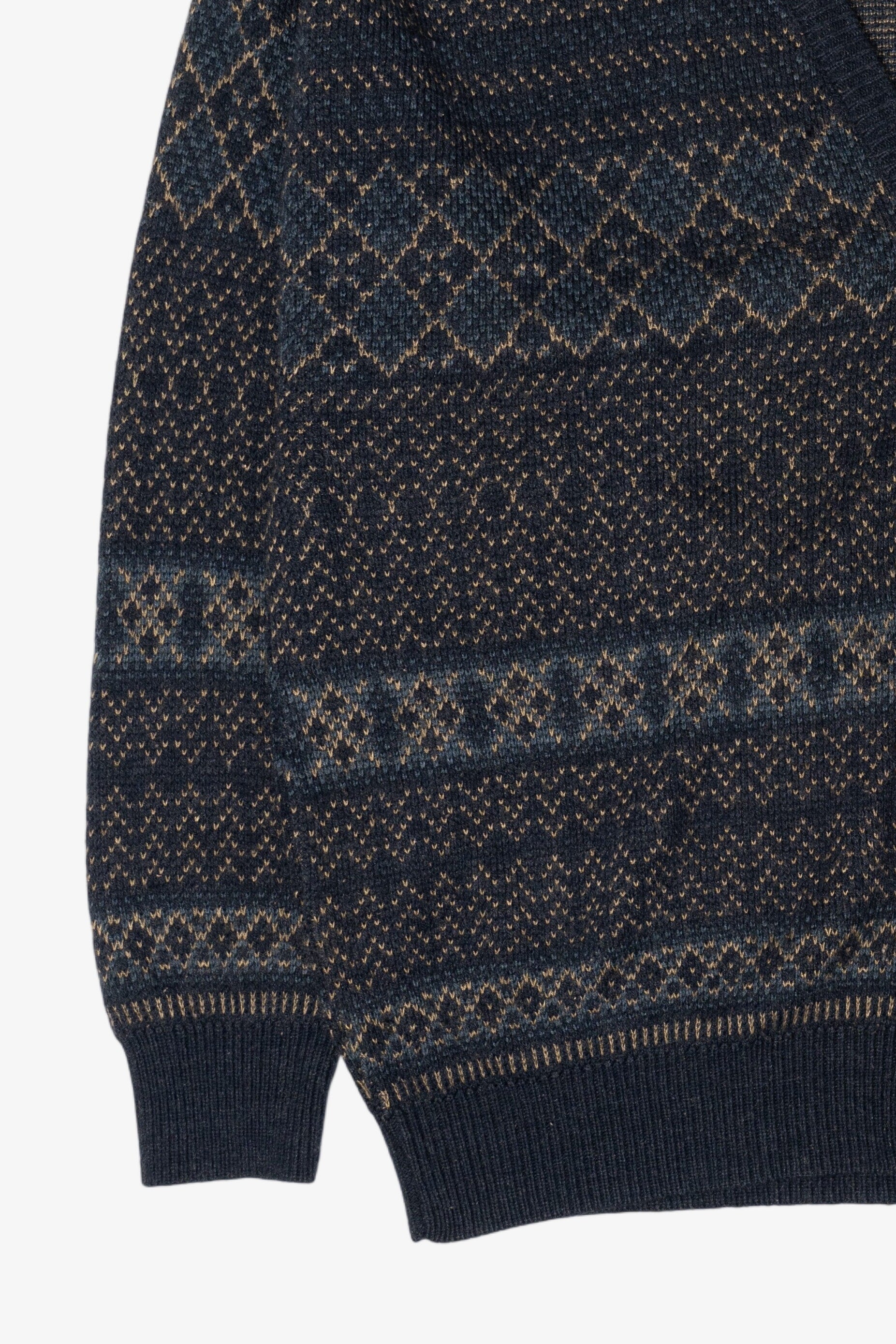 Vintage Navy Blue Van Heusen Cardigan Sweater (1990s)