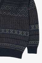 Vintage Navy Blue Van Heusen Cardigan Sweater (1990s)