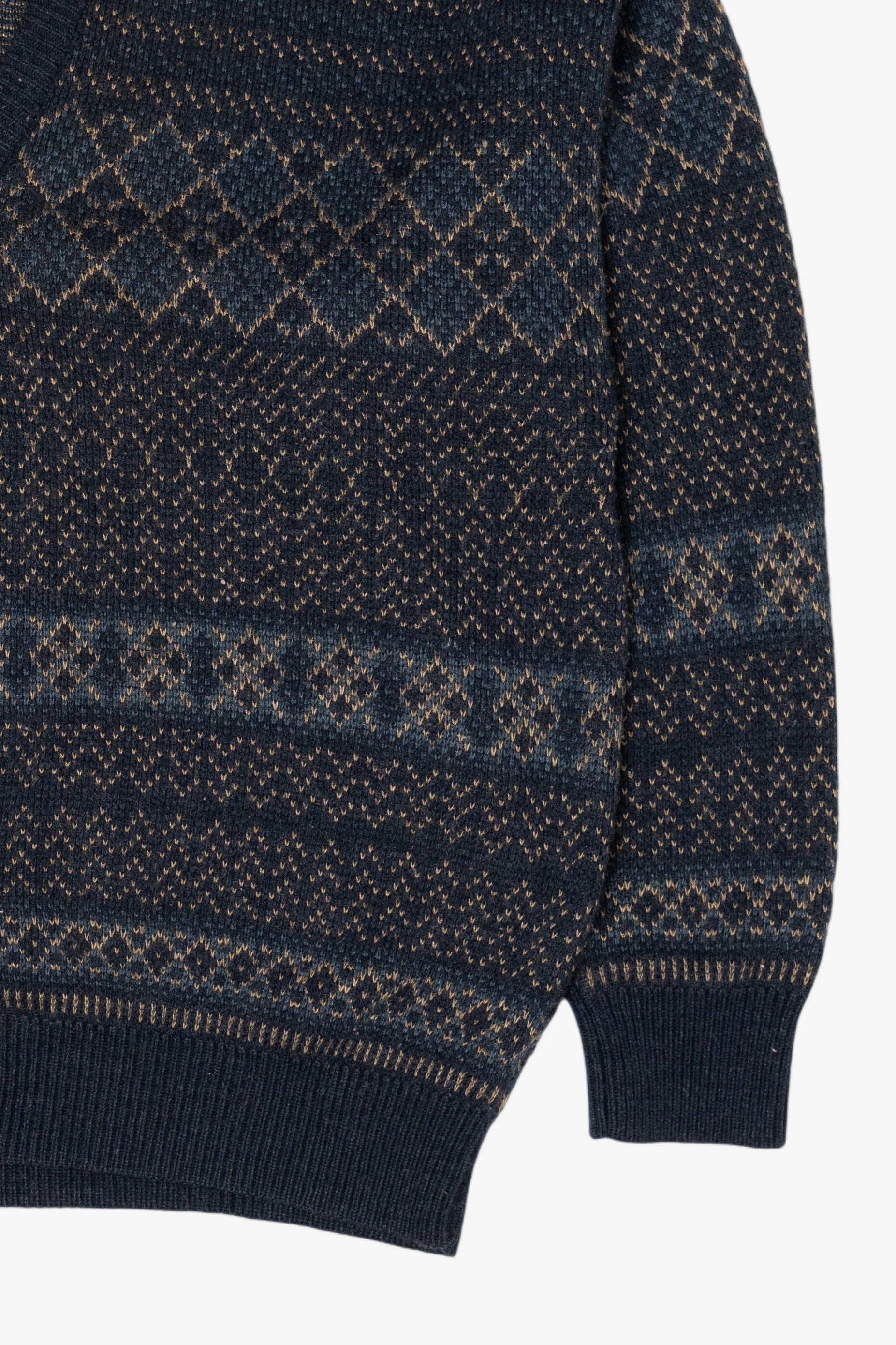 Vintage Navy Blue Van Heusen Cardigan Sweater (1990s)