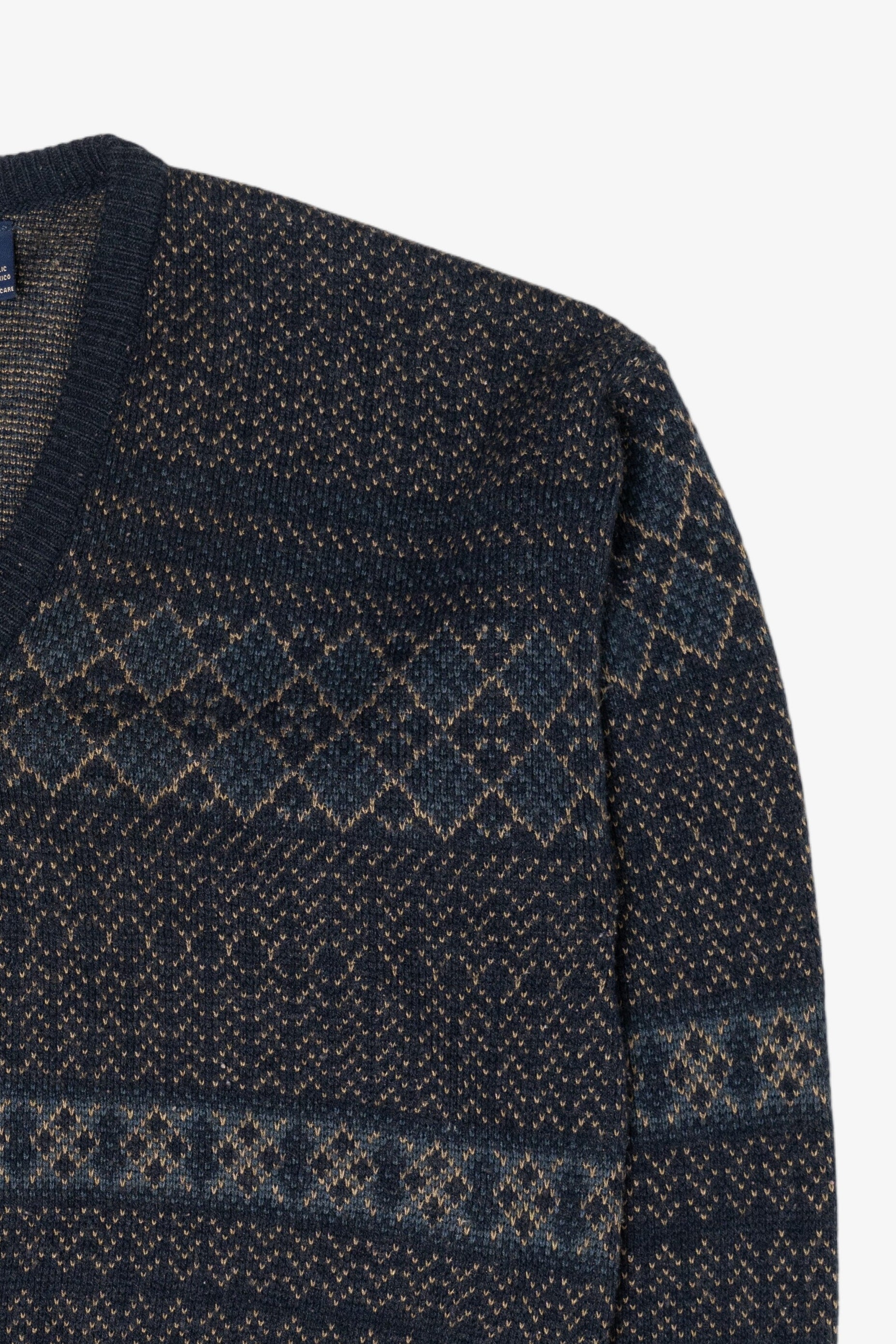 Vintage Navy Blue Van Heusen Cardigan Sweater (1990s)