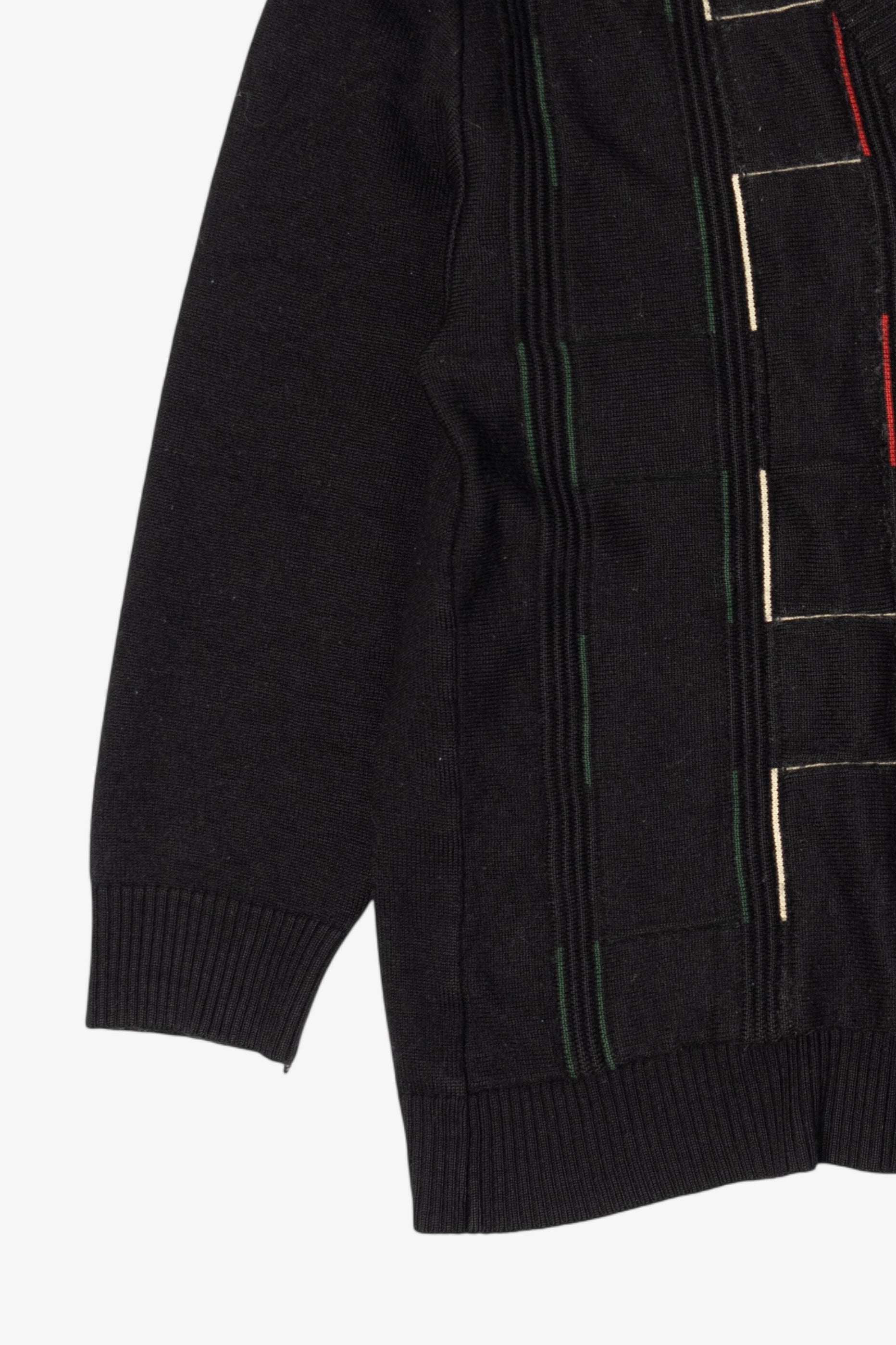 Vintage Black Woolmark Blend Cardigan Sweater (1980s)