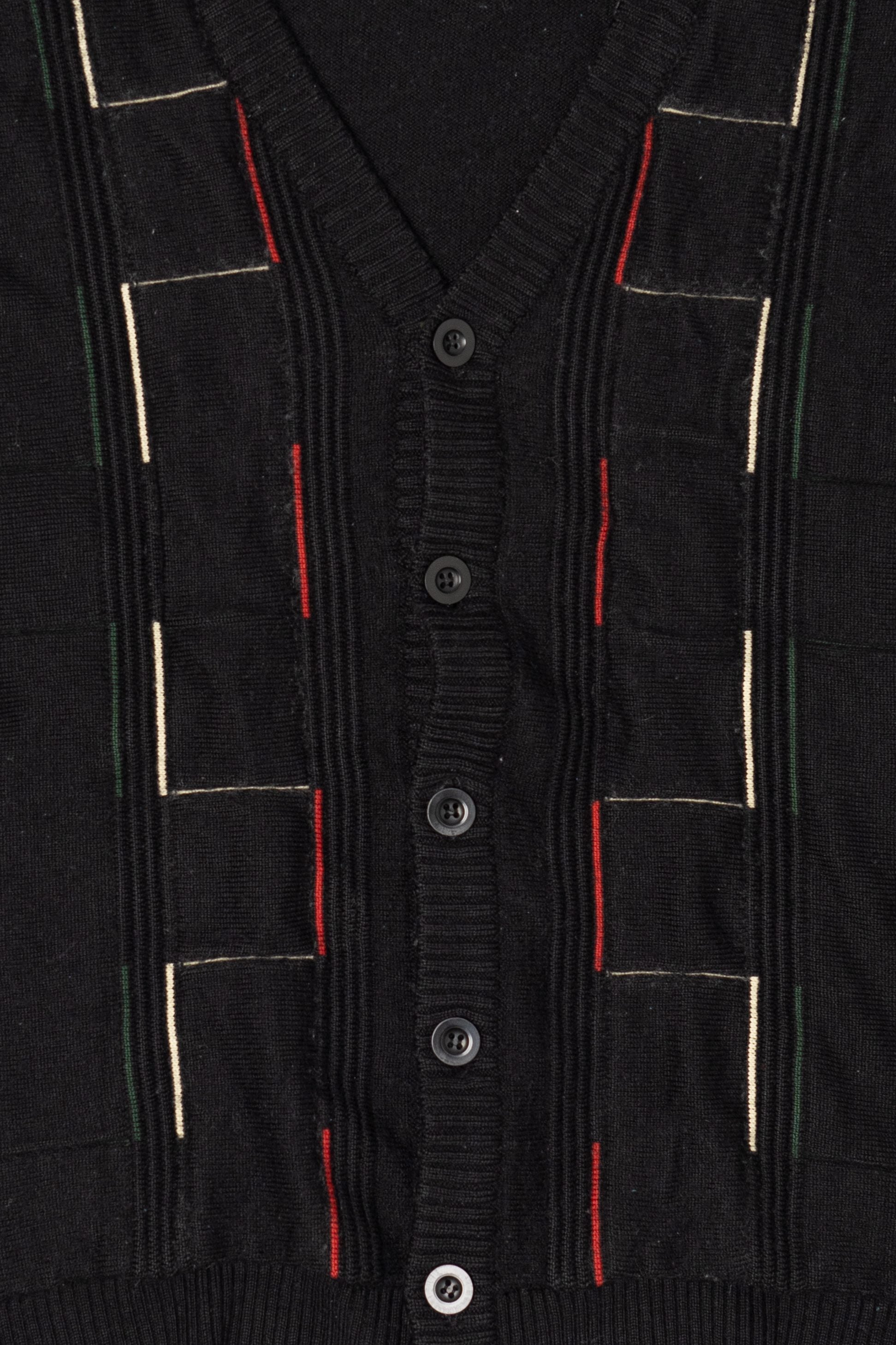 Vintage Black Woolmark Blend Cardigan Sweater (1980s)