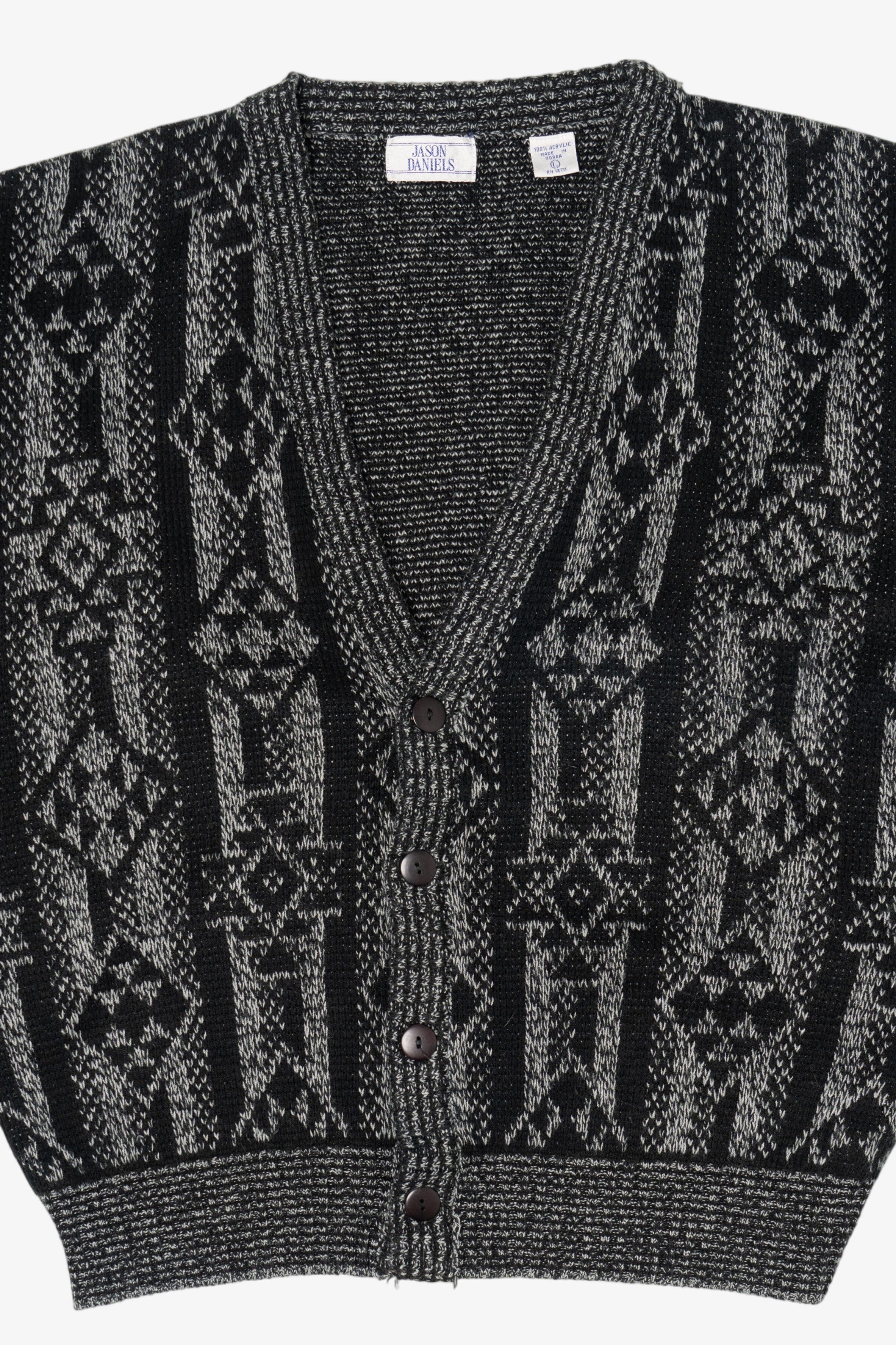 Vintage Dark Gray Jason Daniels Cardigan Sweater (1980s)