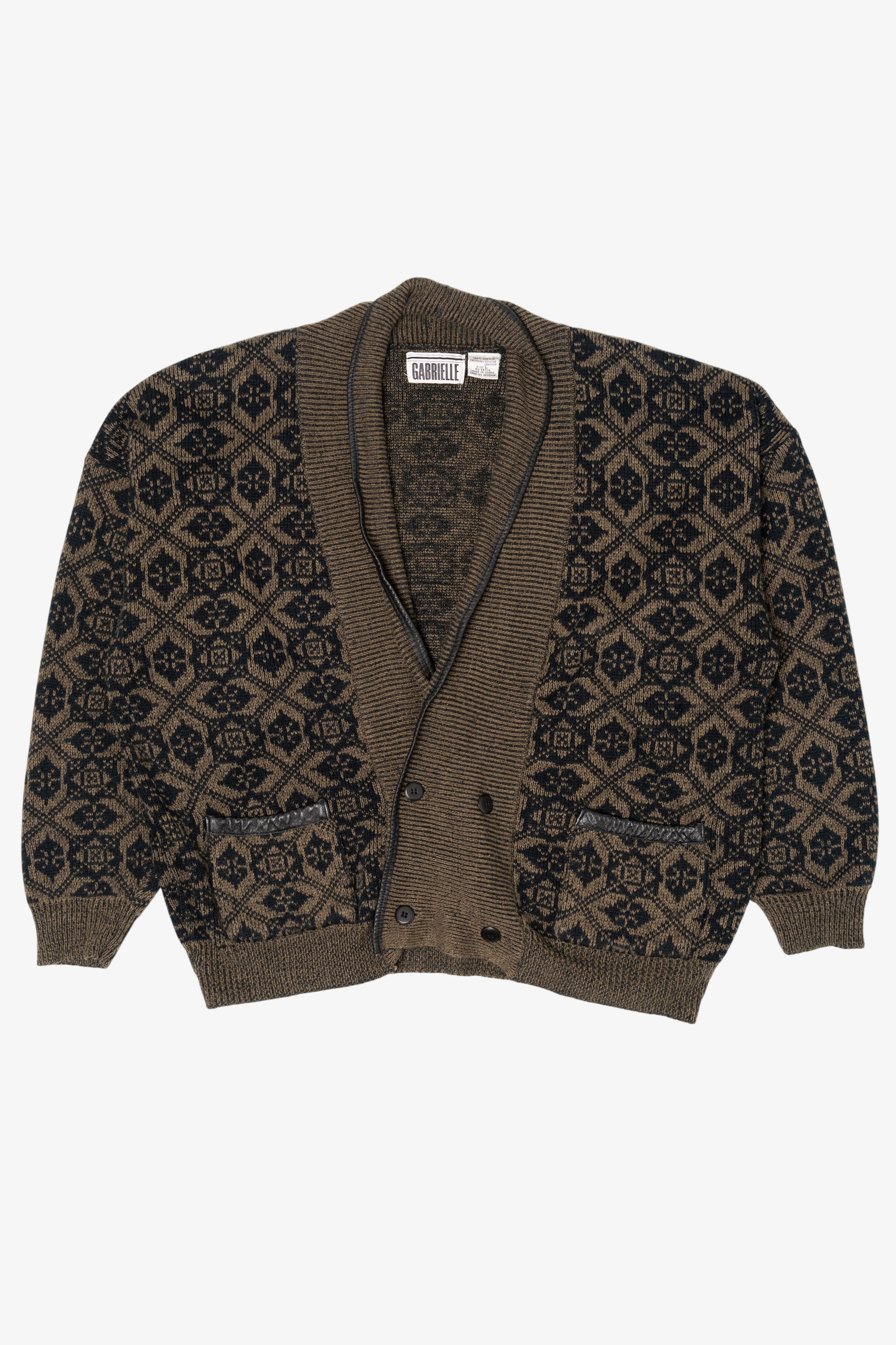 Vintage Brown Gabrielle Blazer Sweater (1980s)