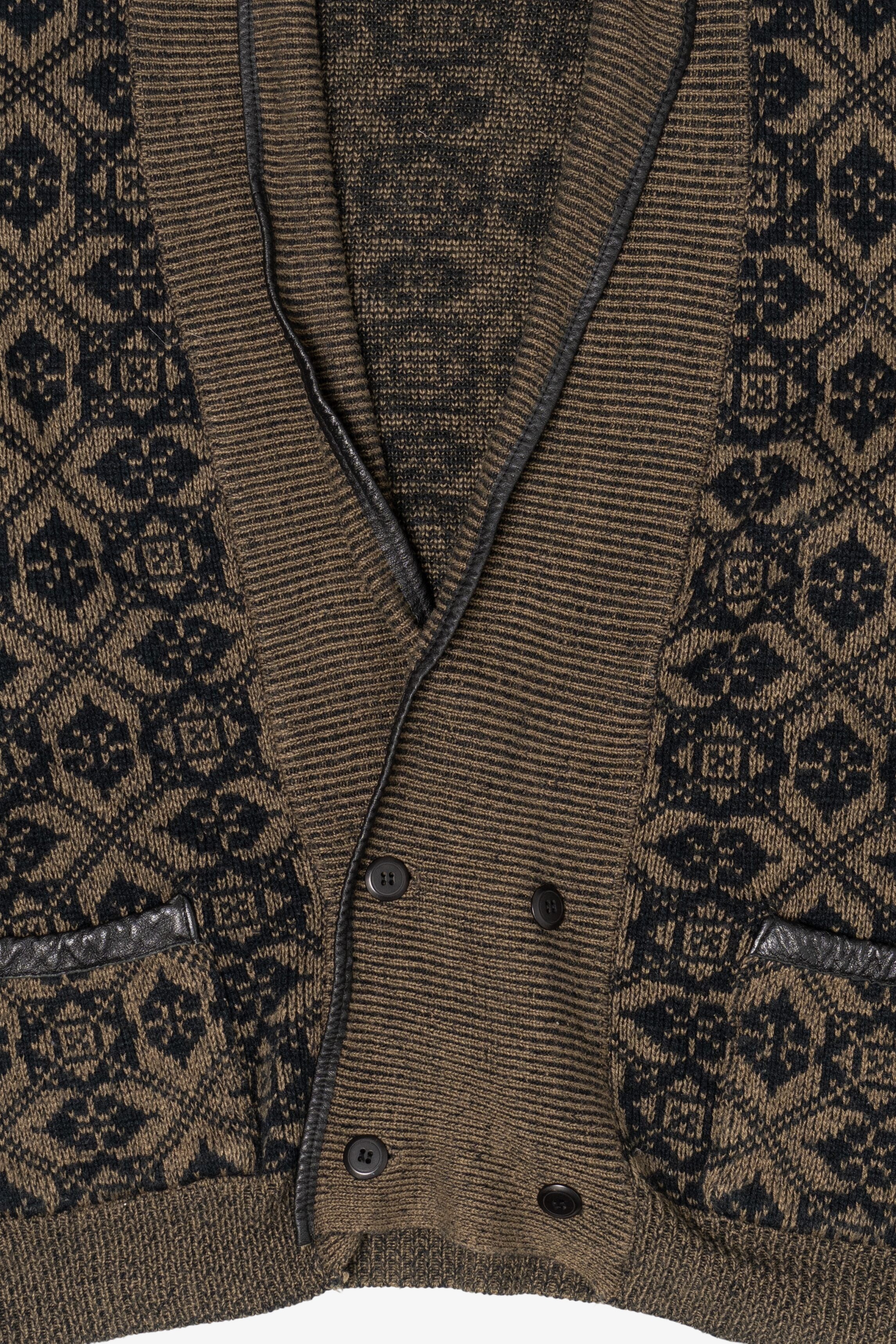 Vintage Brown Gabrielle Blazer Sweater (1980s)