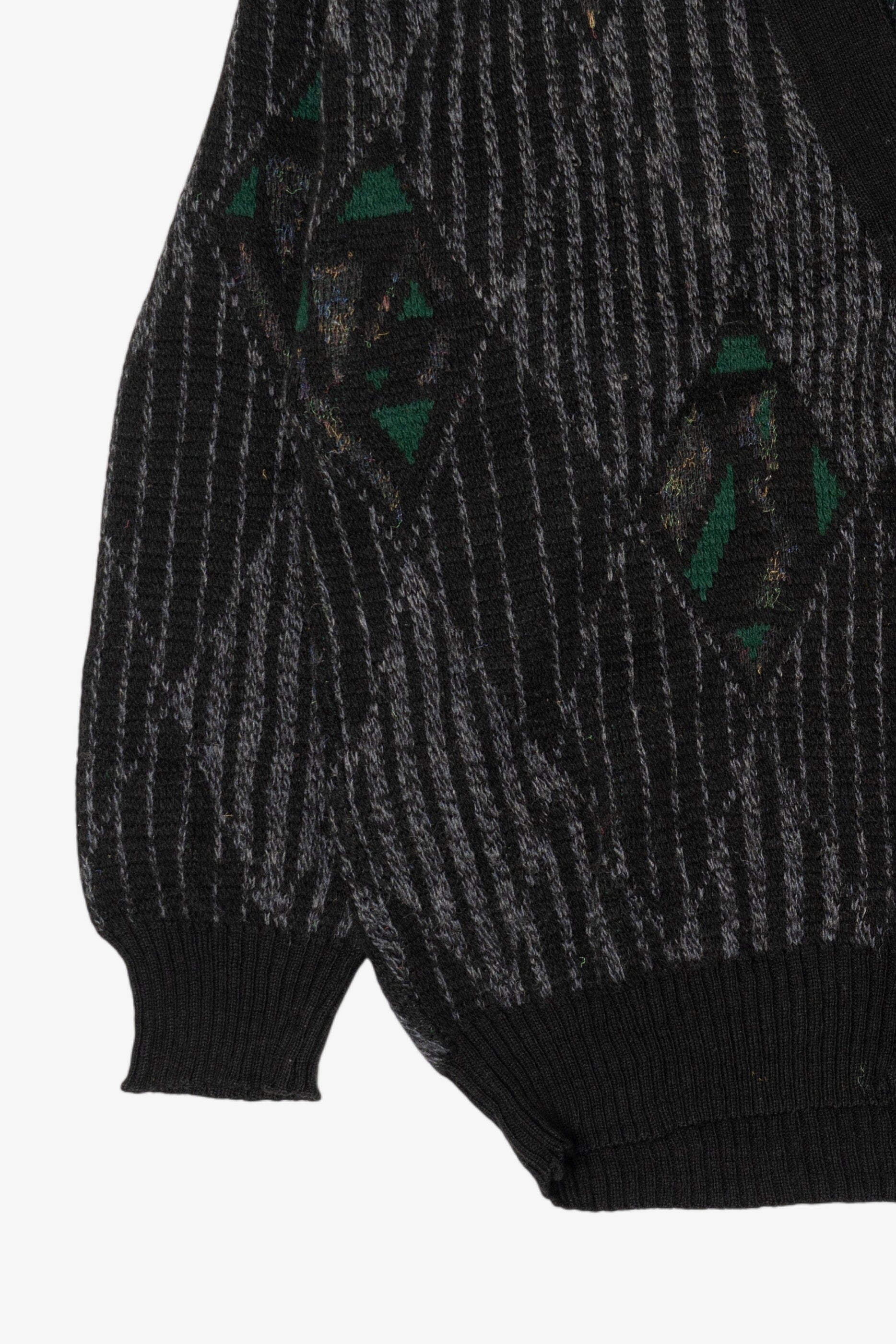 Vintage Dark Gray Giancarlo Cardigan Sweater (1980s)