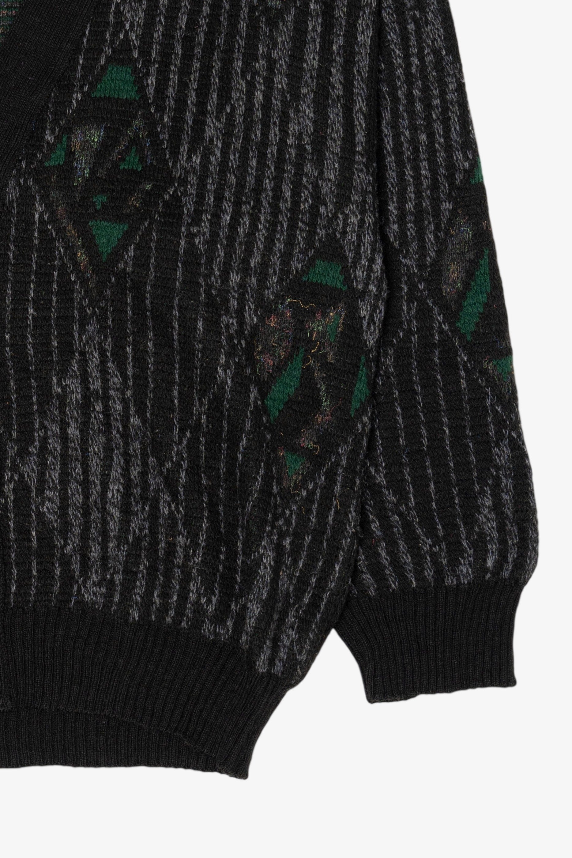 Vintage Dark Gray Giancarlo Cardigan Sweater (1980s)