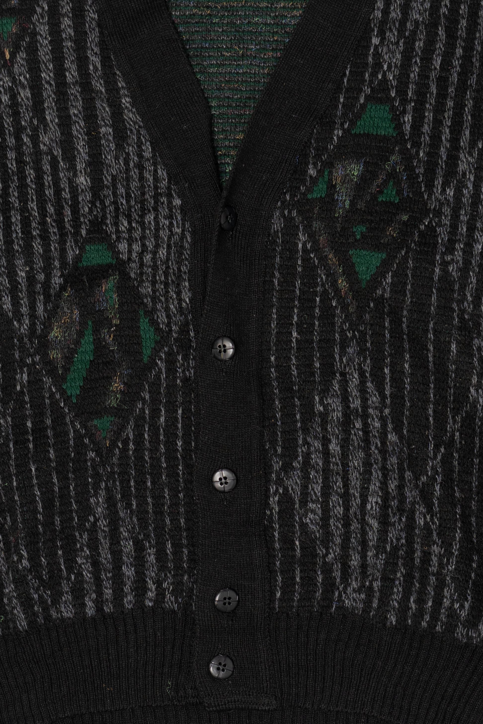 Vintage Dark Gray Giancarlo Cardigan Sweater (1980s)