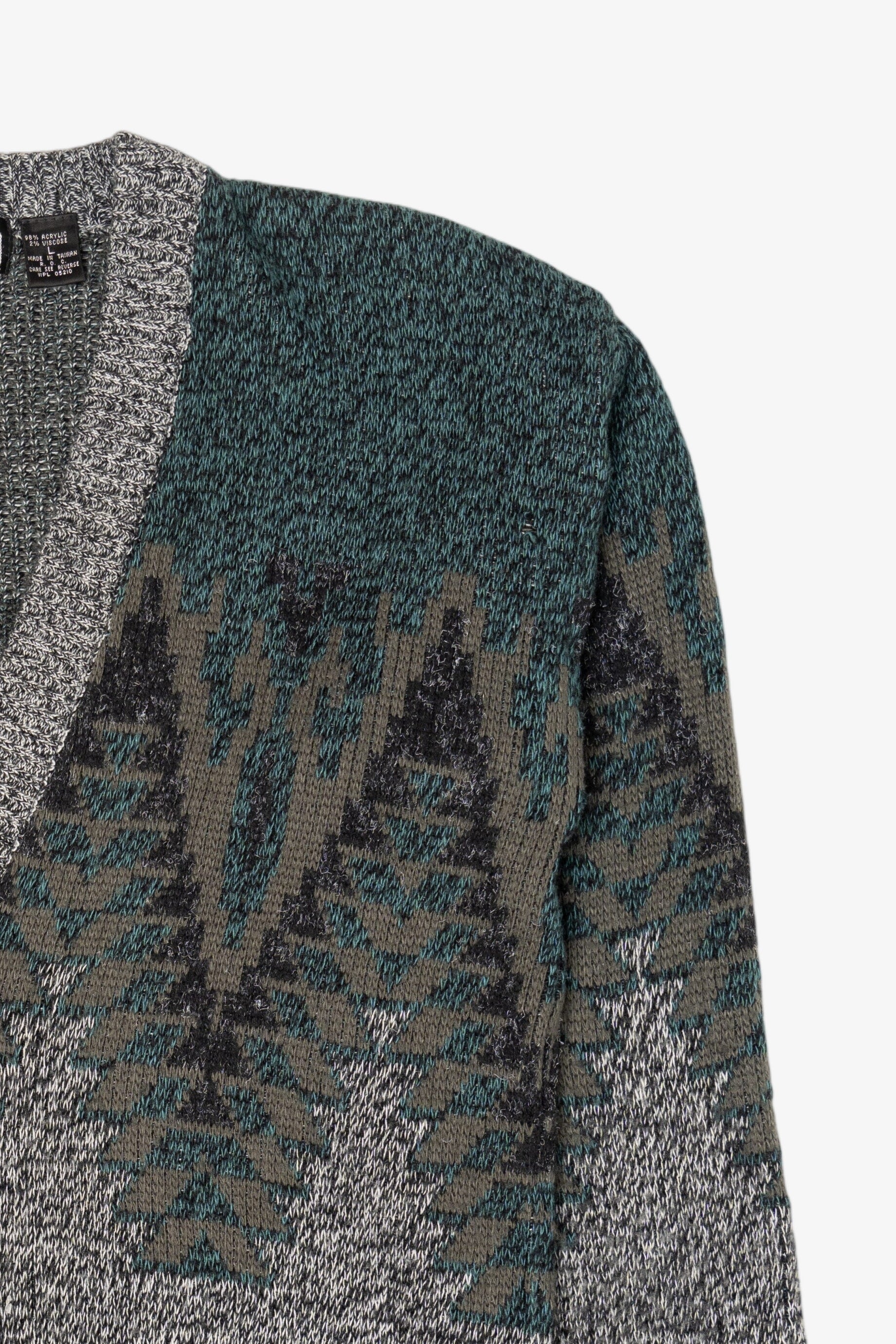 Vintage Gray Peter England Cardigan Sweater (1980s)