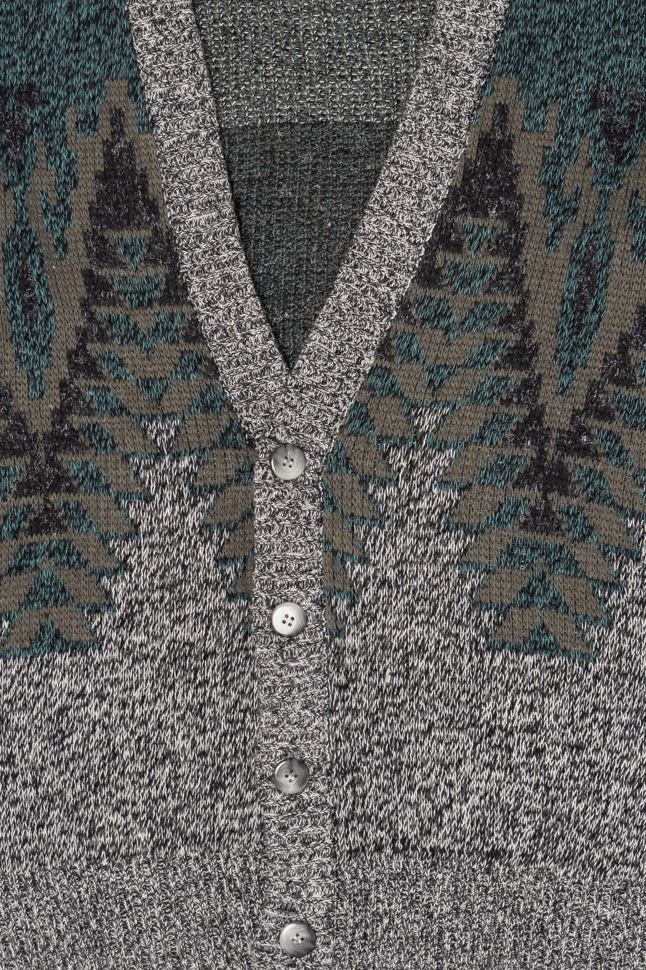 Vintage Gray Peter England Cardigan Sweater (1980s)