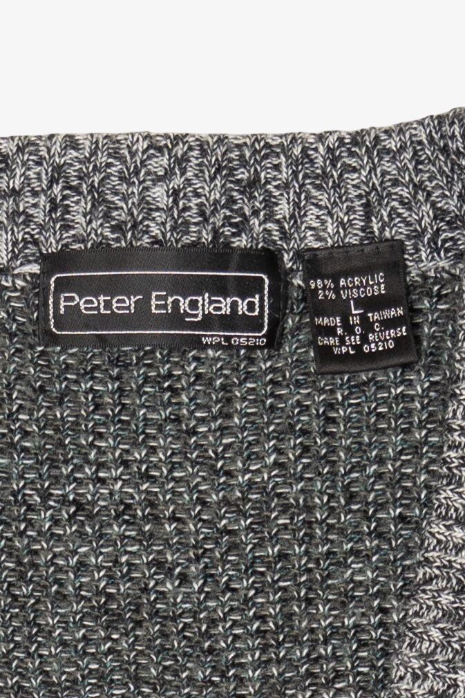 Vintage Gray Peter England Cardigan Sweater (1980s)
