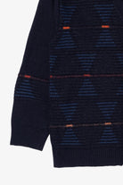 Vintage Dark Blue Cardigan Sweater (1980s)