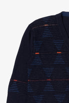 Vintage Dark Blue Cardigan Sweater (1980s)