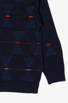 Vintage Dark Blue Cardigan Sweater (1980s)