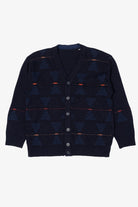 Vintage Dark Blue Cardigan Sweater (1980s)
