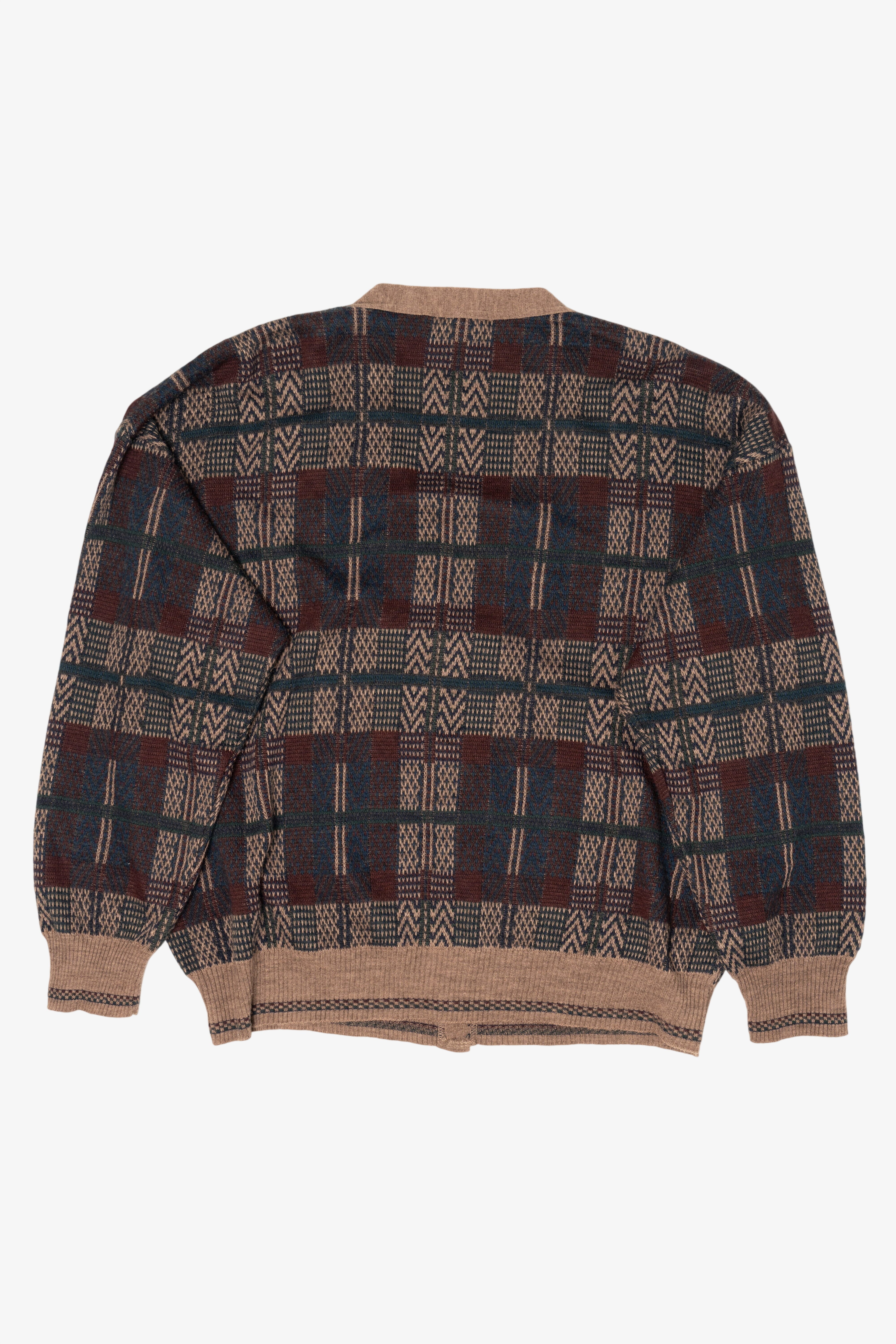 Vintage Brown Murano Cardigan Sweater (1980s)