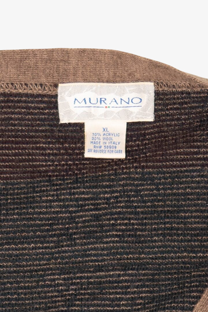 Vintage Brown Murano Cardigan Sweater (1980s)