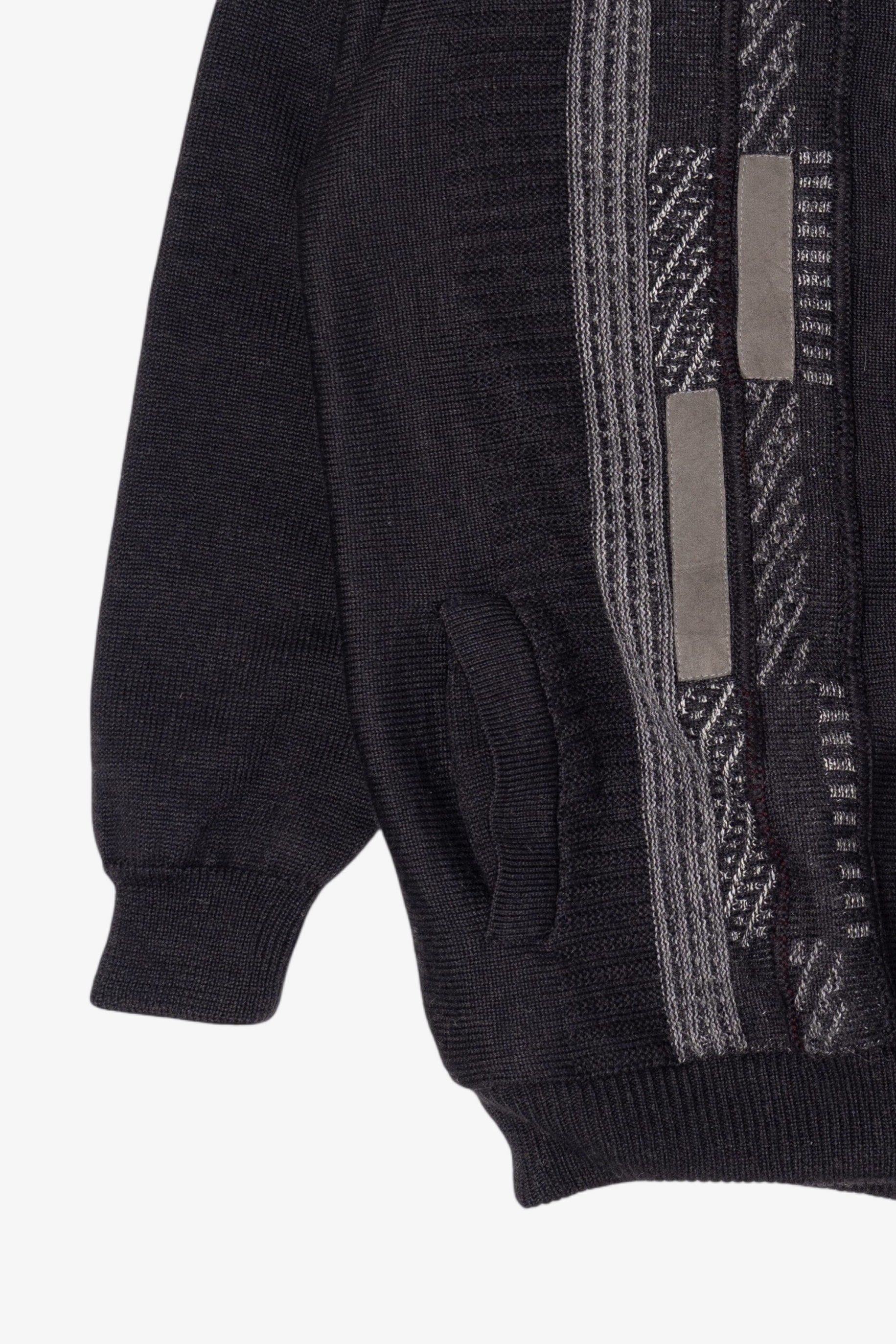 Vintage Black Lined Werther 80s Sweater (1980s)