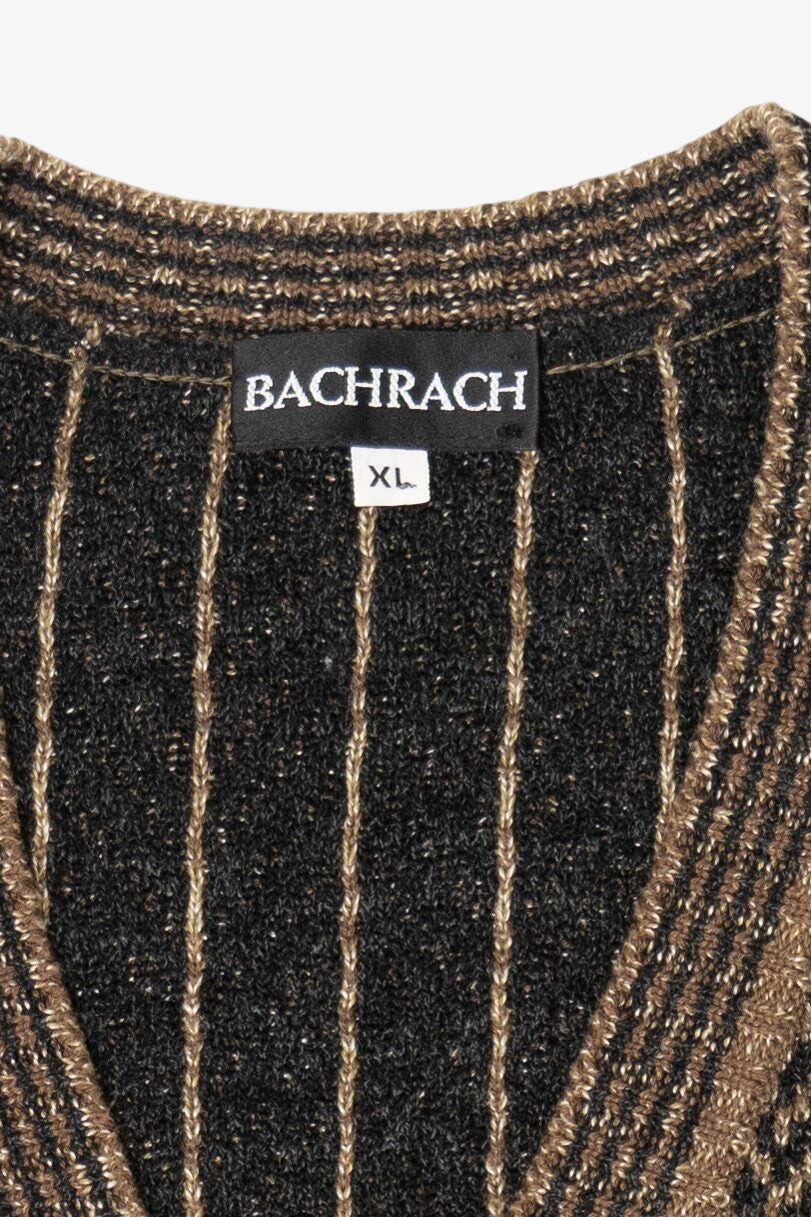 Vintage Brown Bachrach Union Made Cardigan Sweater (1980s)