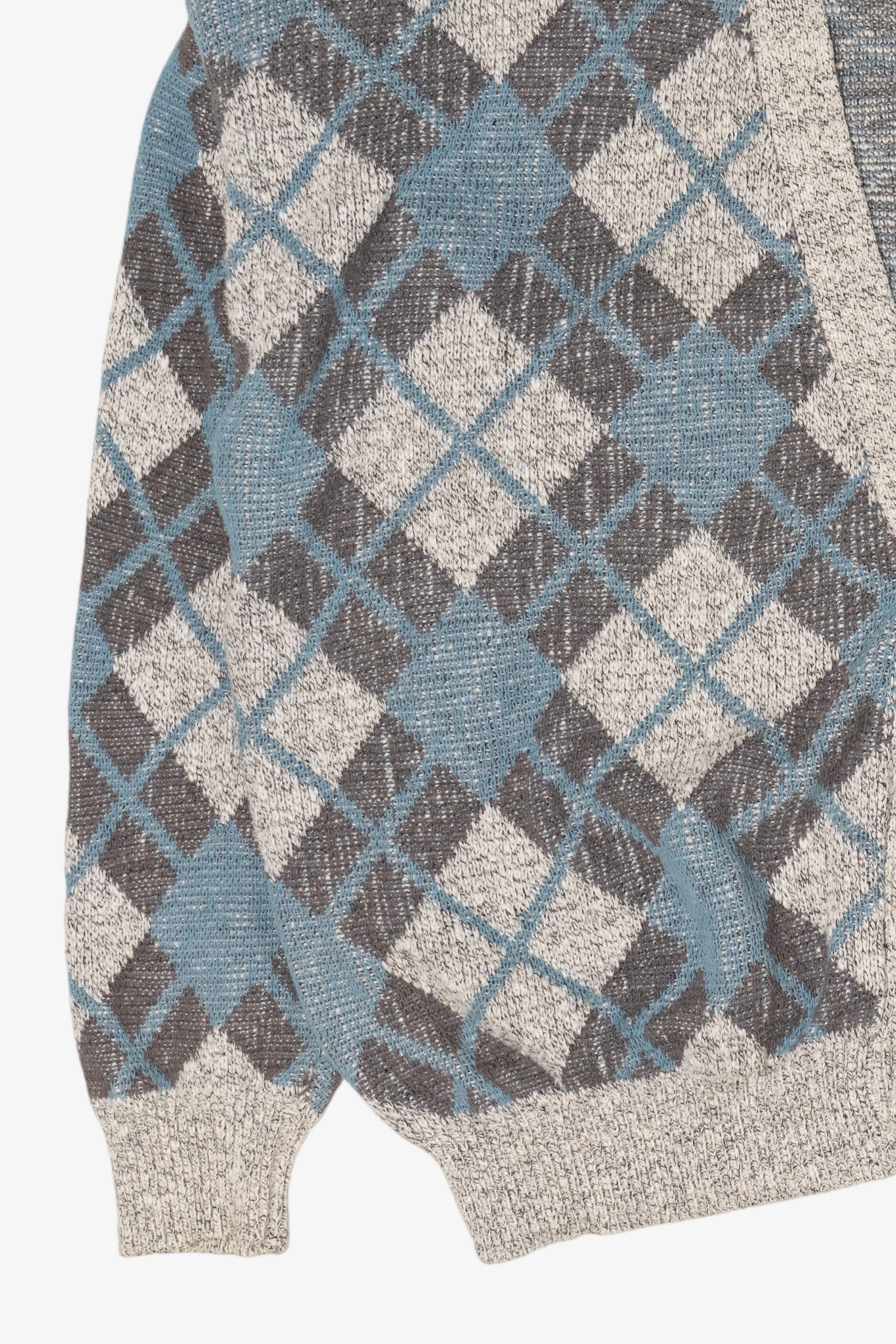 Vintage Cambridge Classics Argyle Cardigan Sweater (1990s)