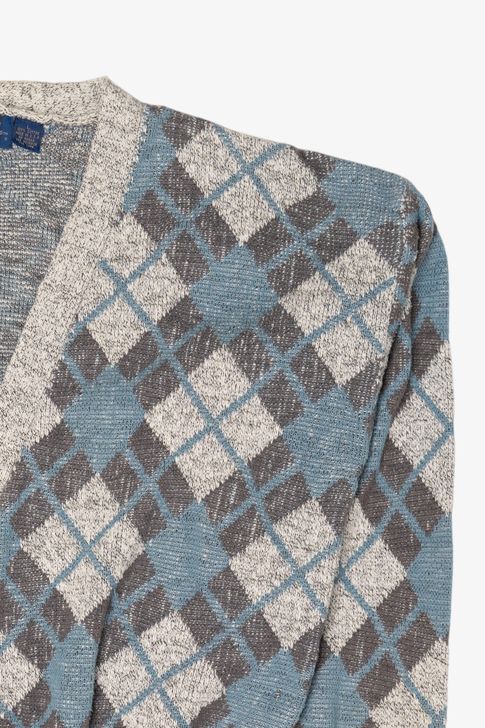 Vintage Cambridge Classics Argyle Cardigan Sweater (1990s)