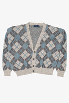 Vintage Cambridge Classics Argyle Cardigan Sweater (1990s)