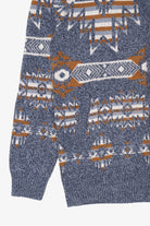 Blue Southwestern Pattern Rown Cardigan Sweater (2010s)