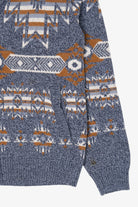 Blue Southwestern Pattern Rown Cardigan Sweater (2010s)