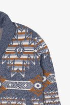Blue Southwestern Pattern Rown Cardigan Sweater (2010s)