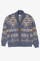 Blue Southwestern Pattern Rown Cardigan Sweater (2010s)