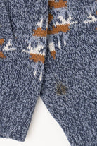 Blue Southwestern Pattern Rown Cardigan Sweater (2010s)