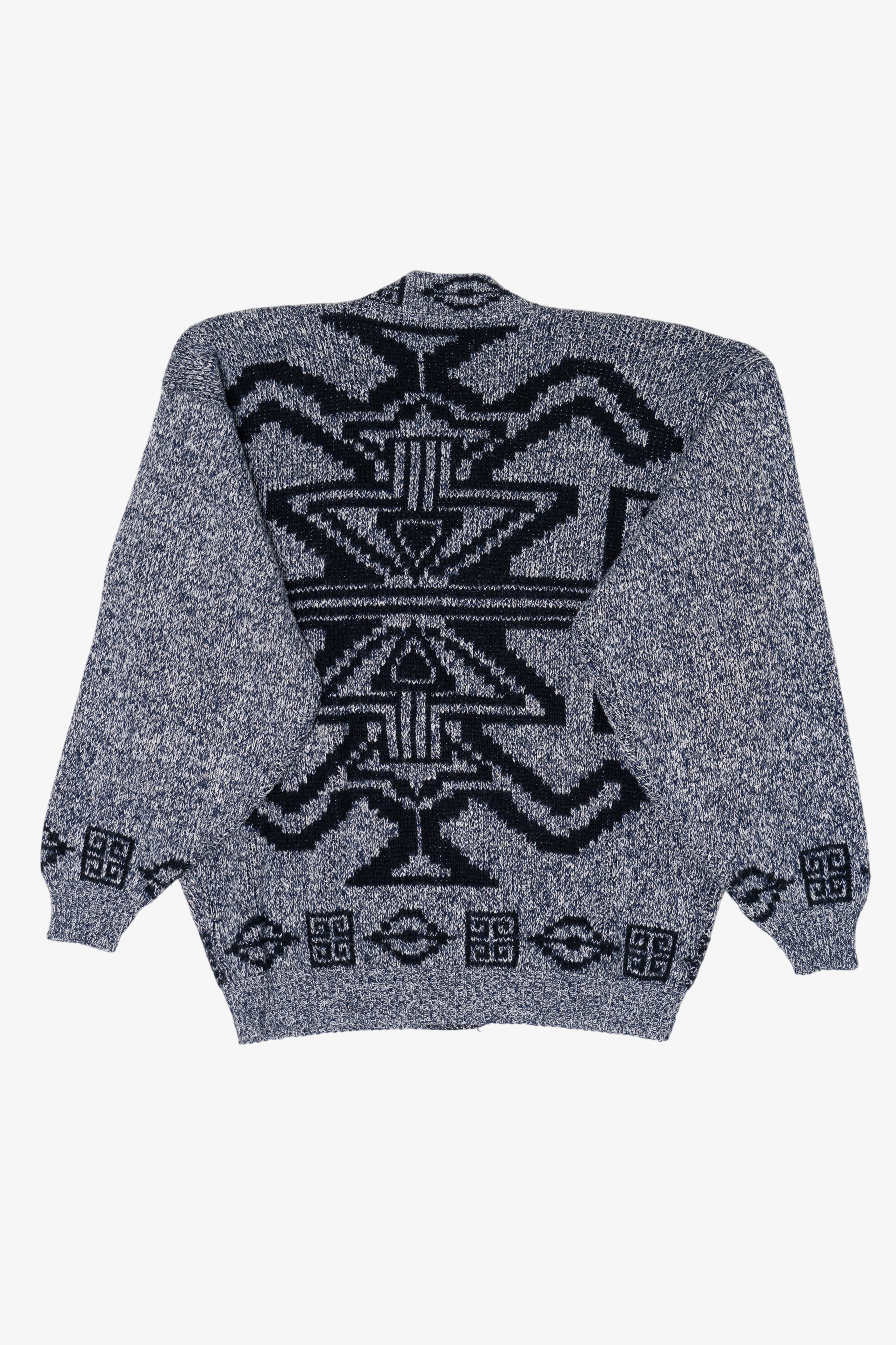 Vintage Gray Intrepid Cardigan Sweater (1980s)