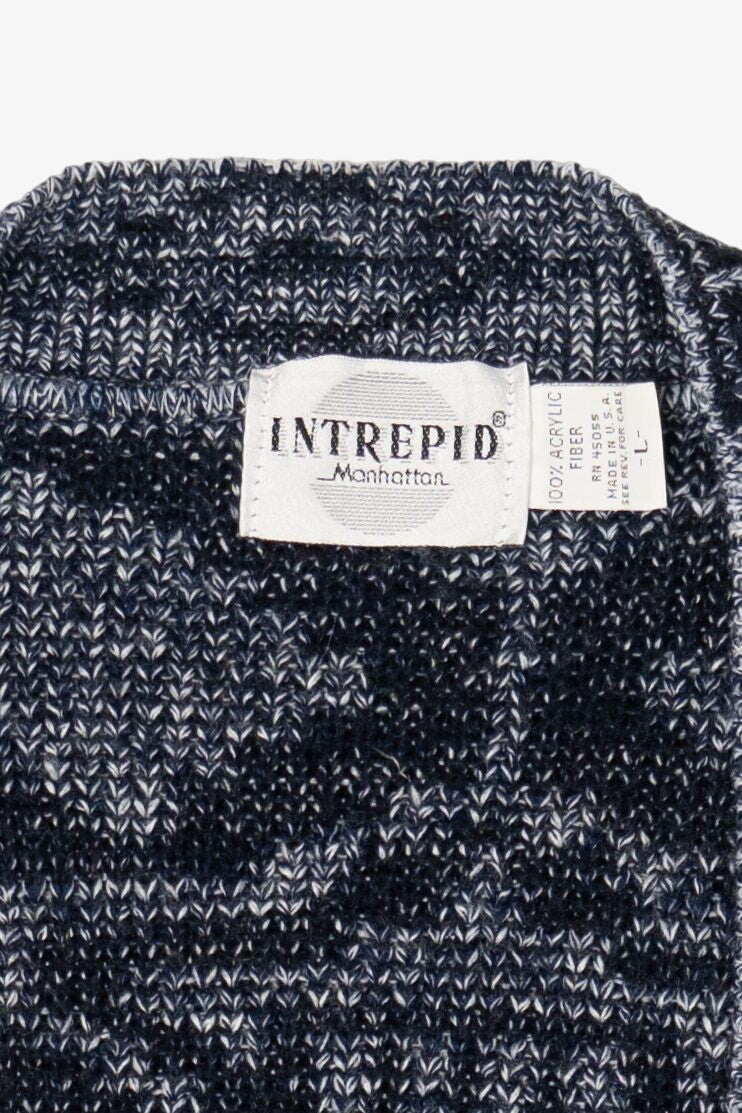 Vintage Gray Intrepid Cardigan Sweater (1980s)