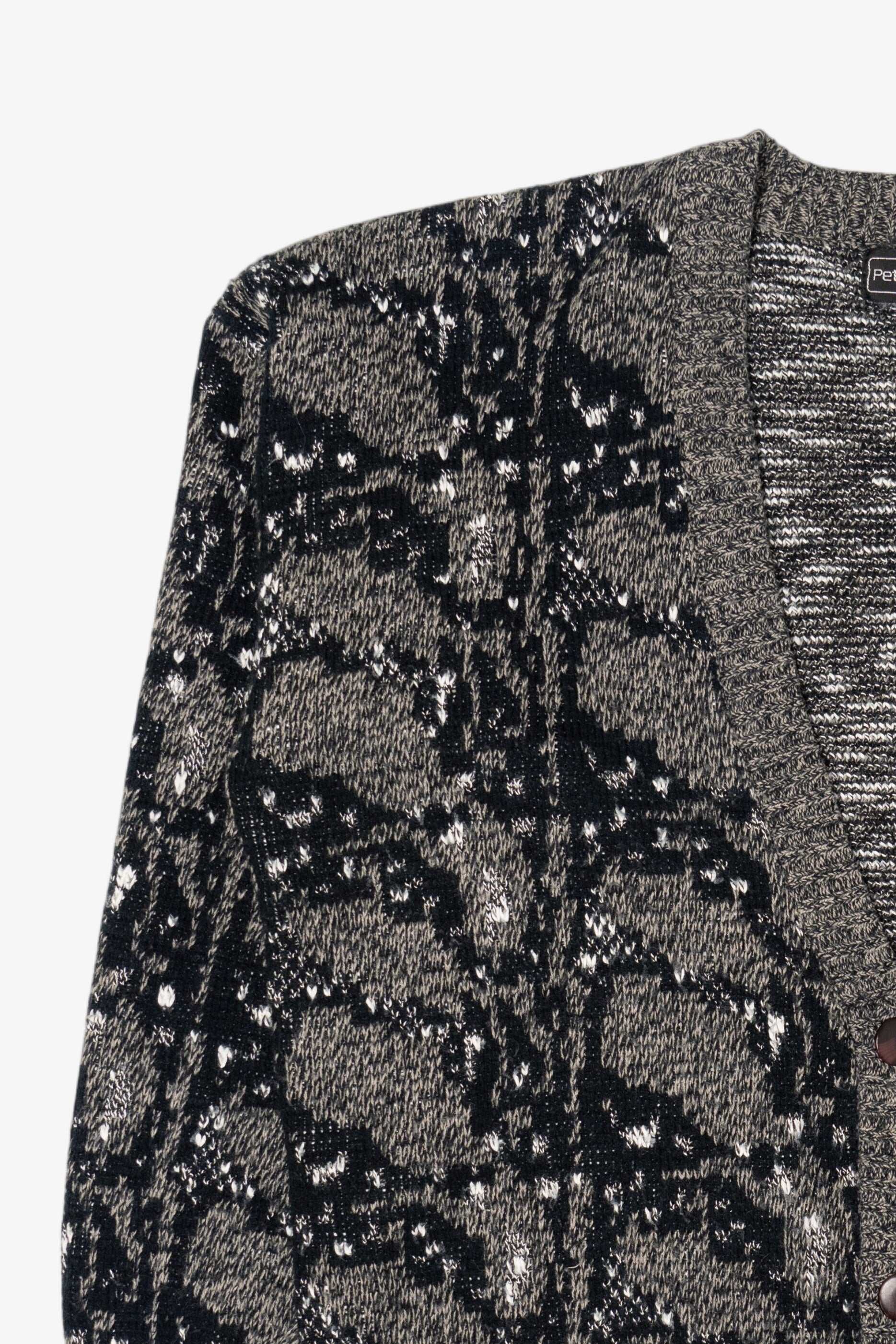 Vintage Gray Peter England Cardigan Sweater (1980s)