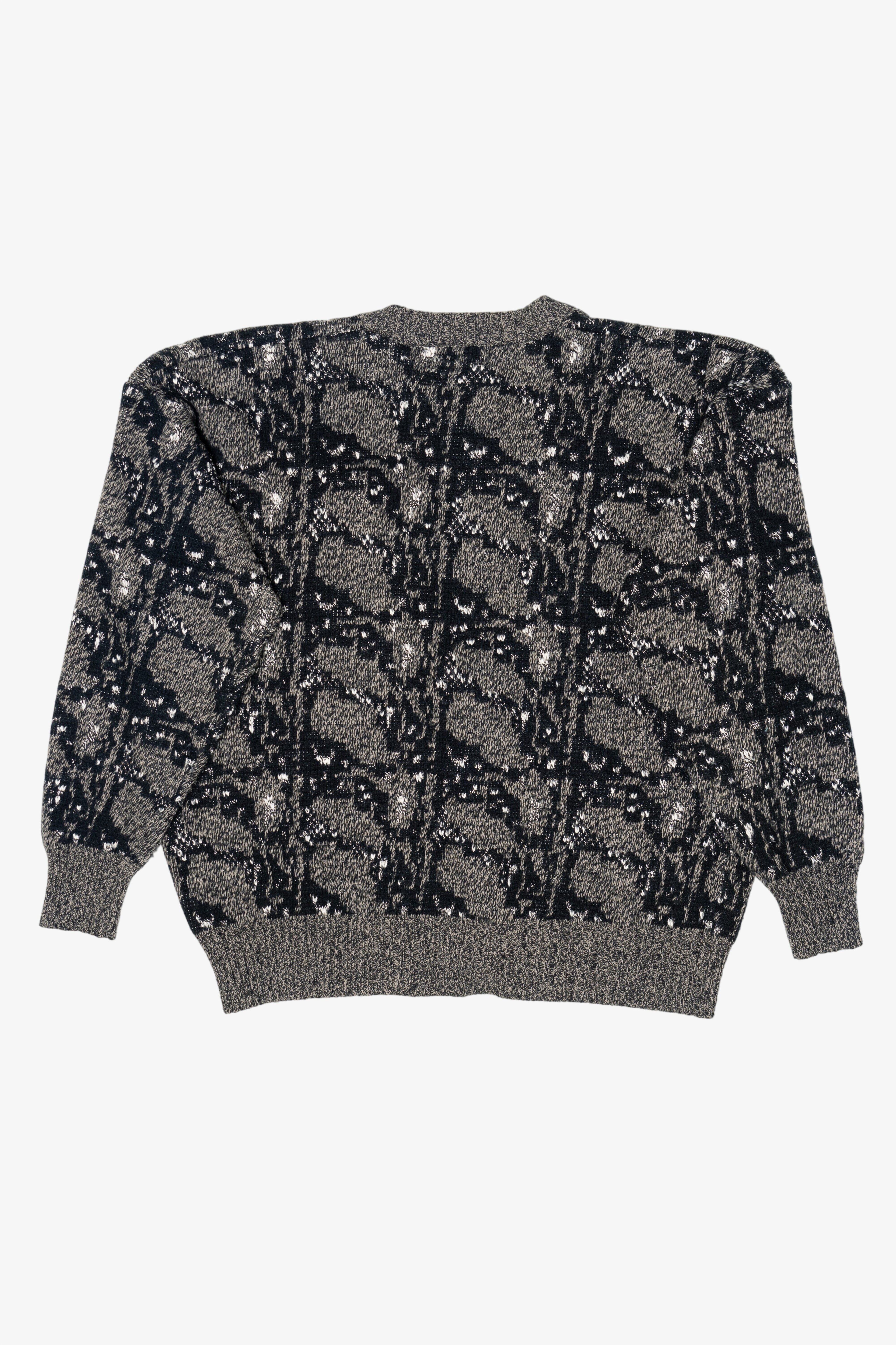 Vintage Gray Peter England Cardigan Sweater (1980s)