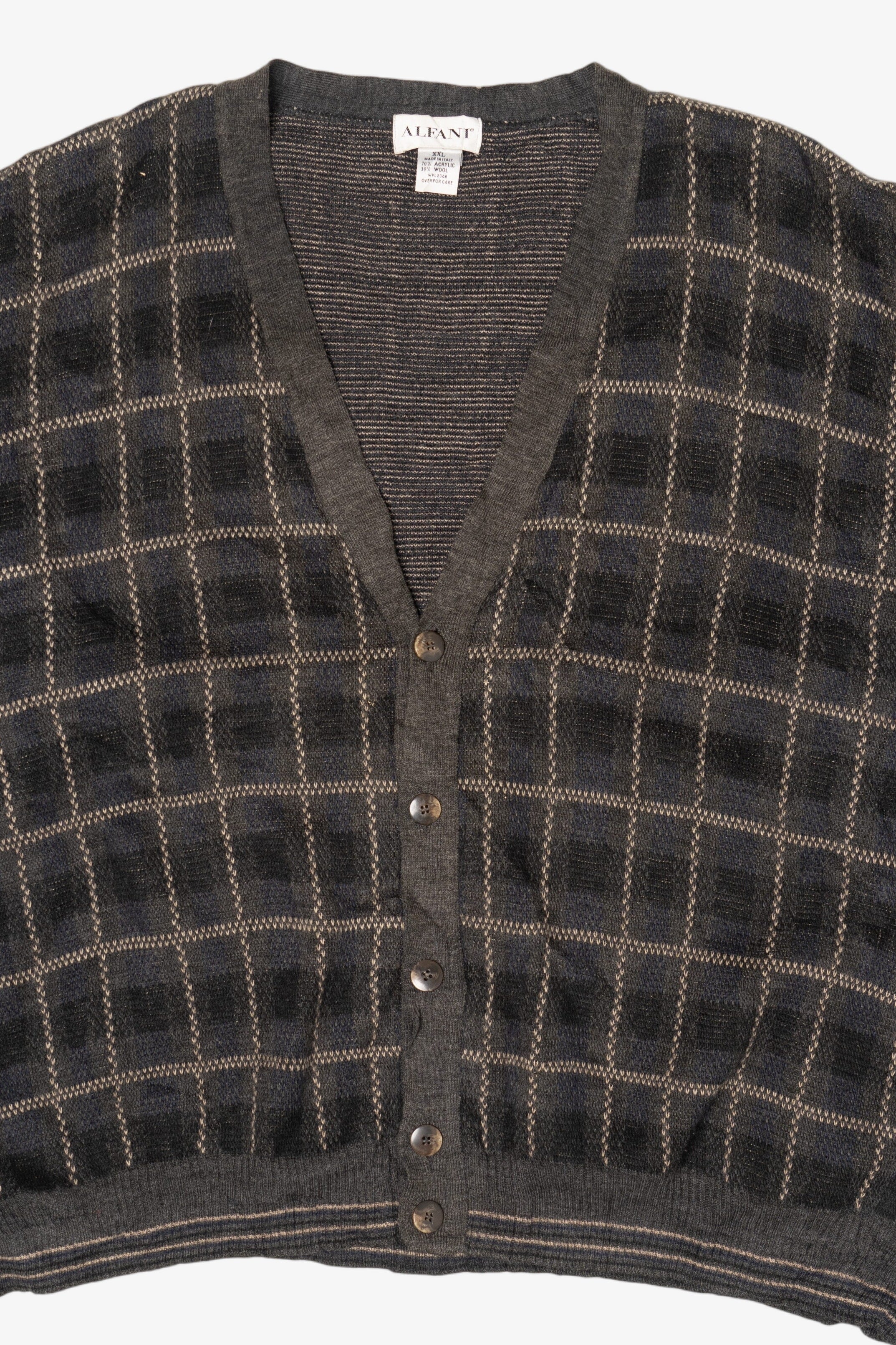 Vintage Brown Alfant Cardigan Sweater (1980s)