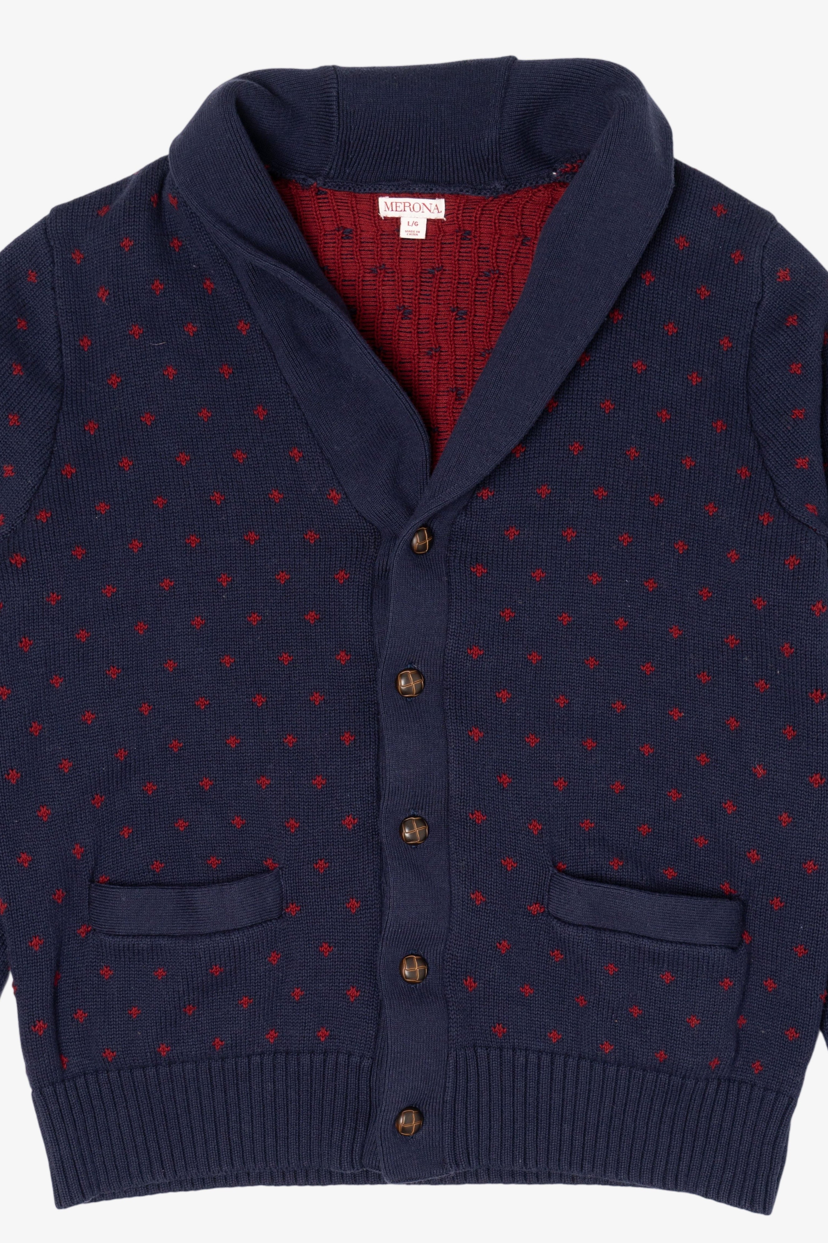 Blue And Red Merona Cardigan Sweater (2010s)