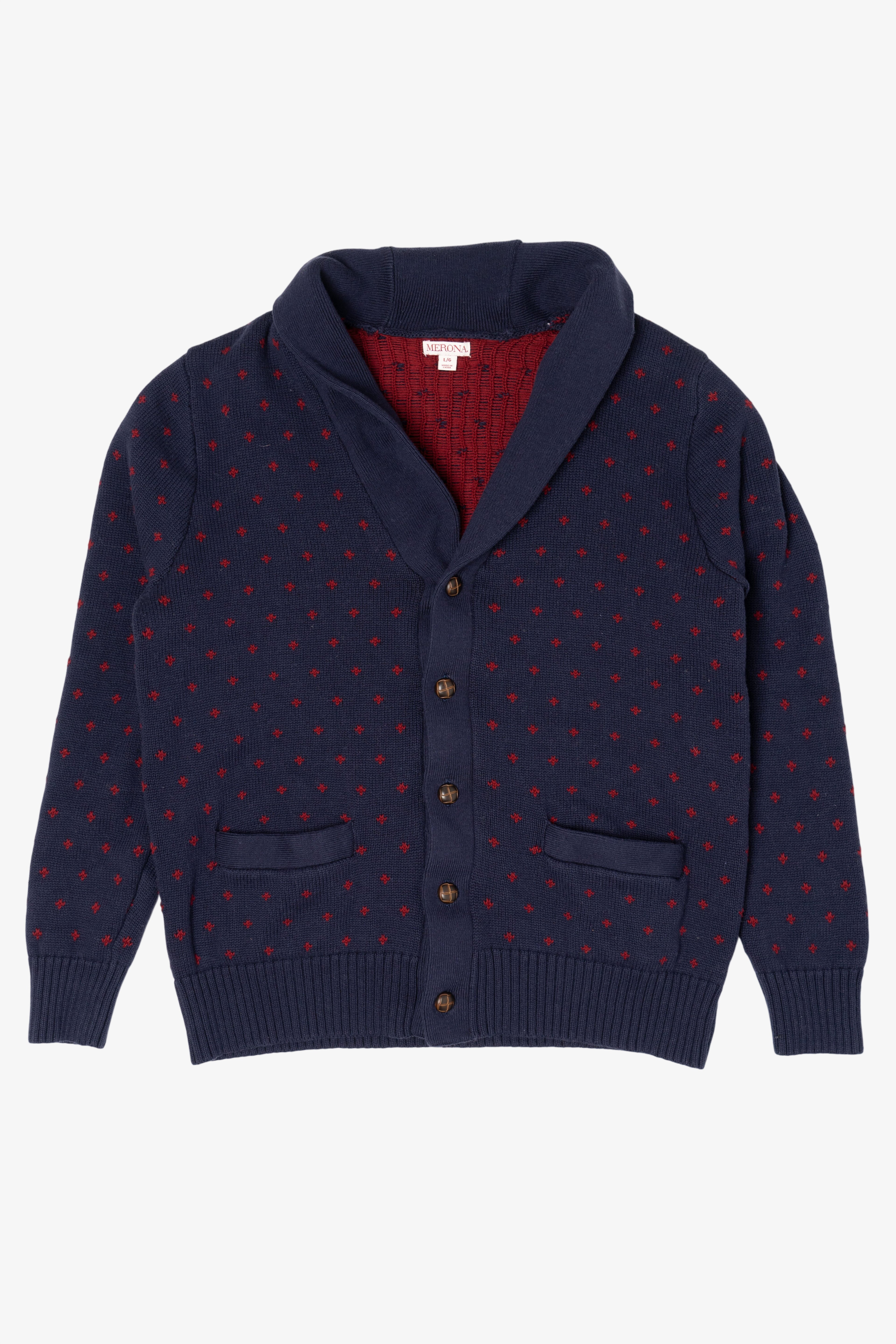 Blue And Red Merona Cardigan Sweater (2010s)