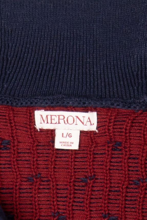 Blue And Red Merona Cardigan Sweater (2010s)