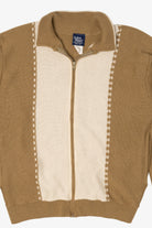 Vintage Beige John Blair Zip Up Sweater (1990s)