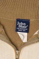Vintage Beige John Blair Zip Up Sweater (1990s)
