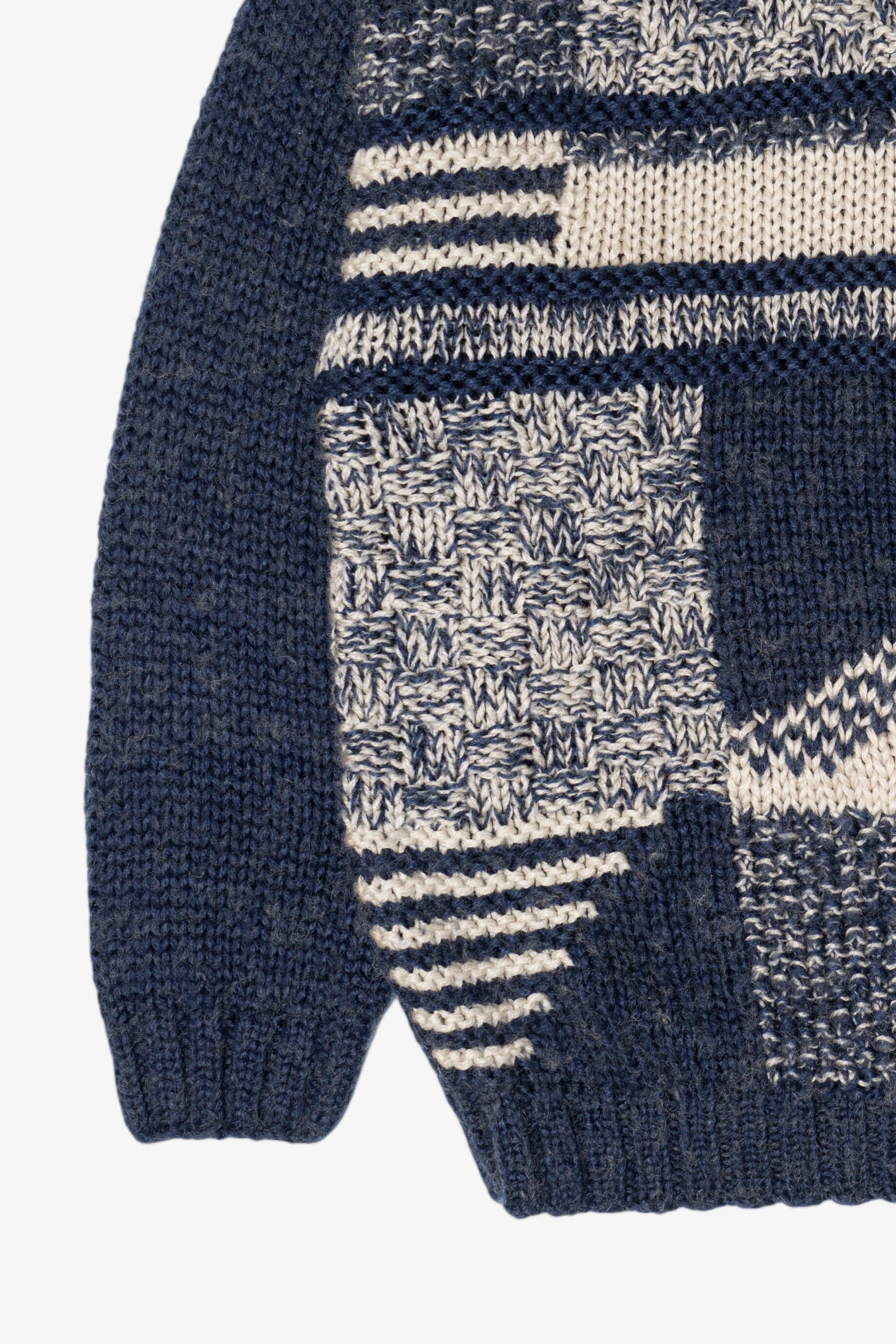 Vintage Blue Street Scenes Pullover Sweater (1980s)