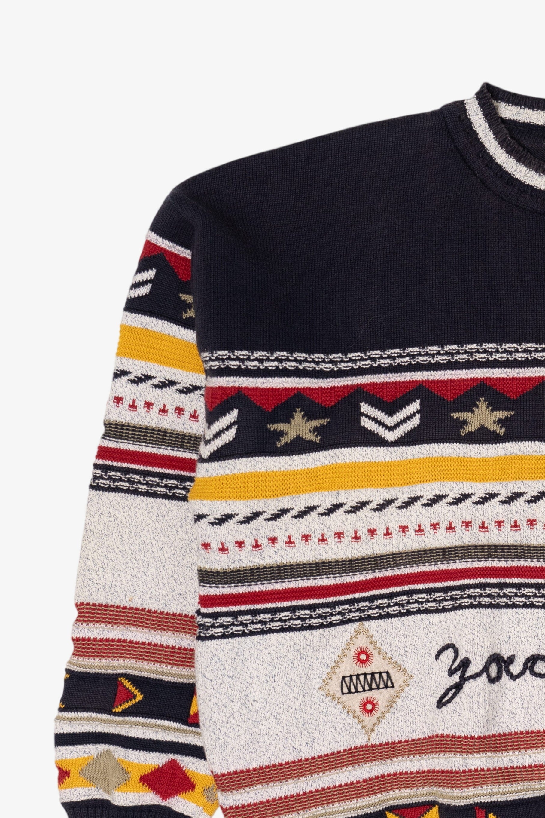 Vintage Baroni "Yacting" Embroidered" Sweater (1980s)