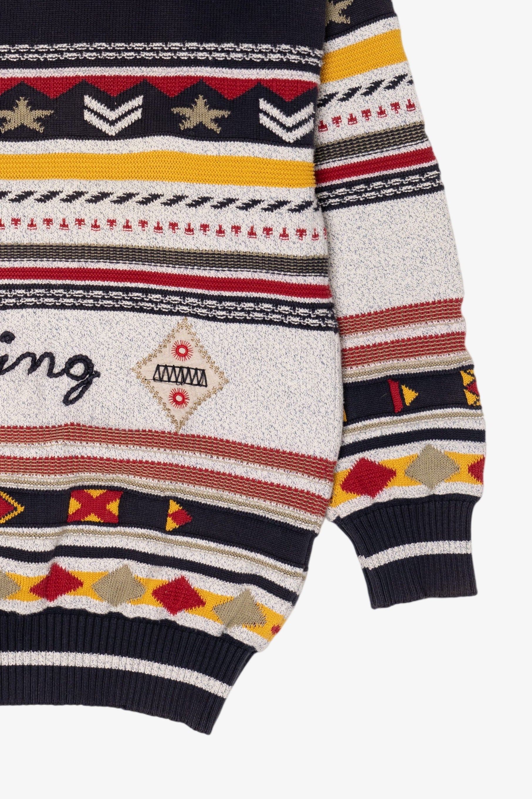 Vintage Baroni "Yacting" Embroidered" Sweater (1980s)