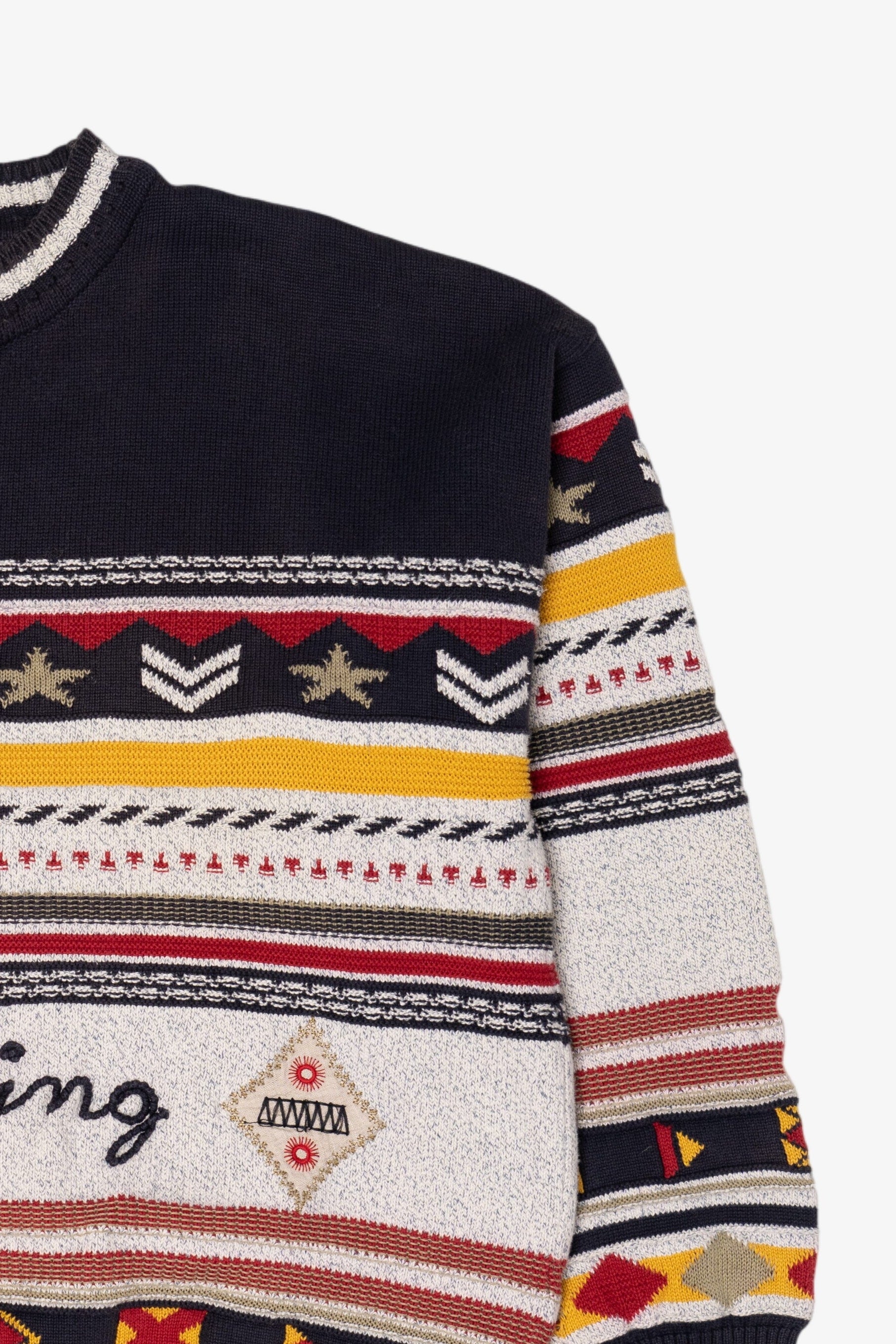 Vintage Baroni "Yacting" Embroidered" Sweater (1980s)