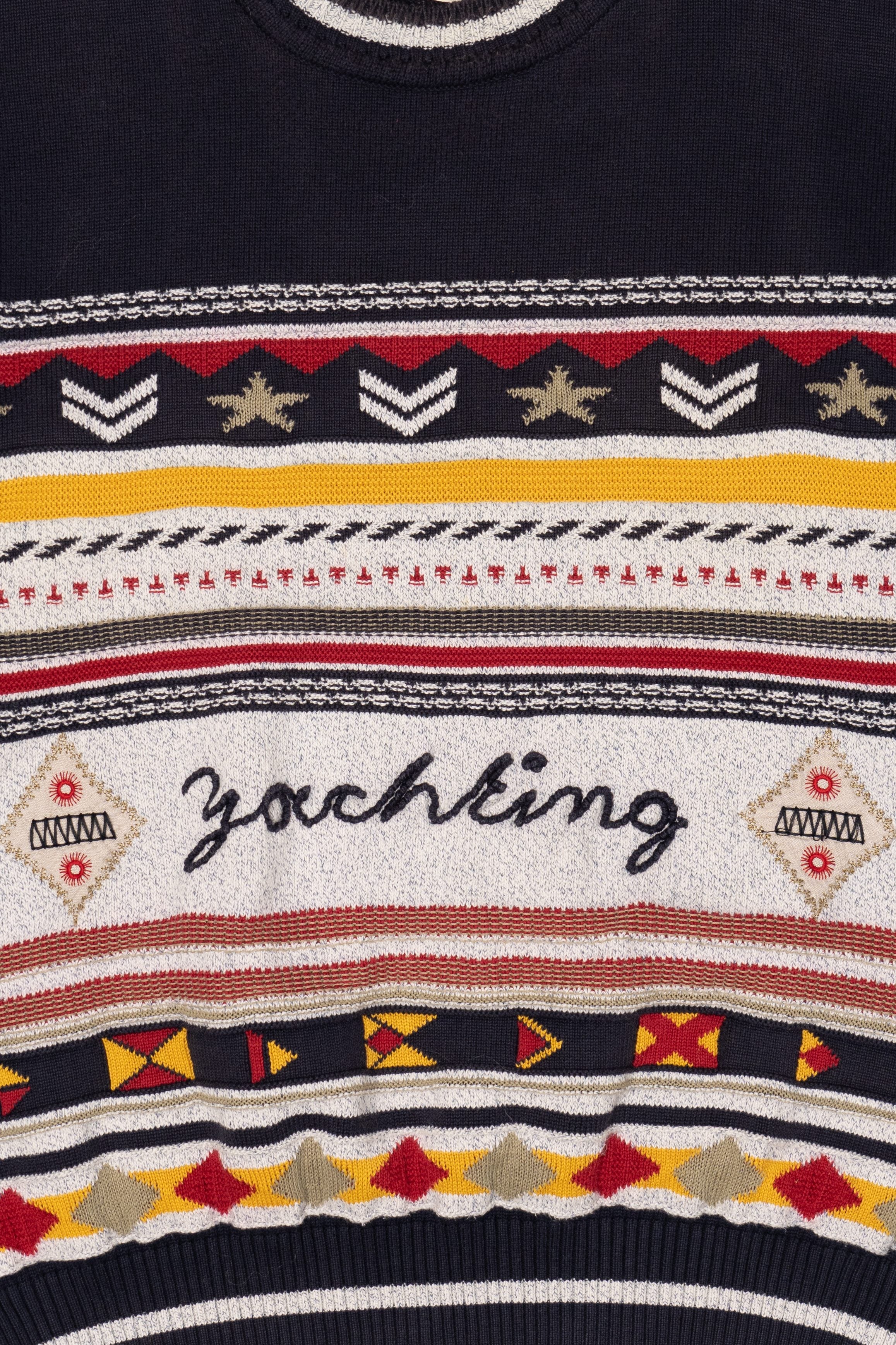 Vintage Baroni "Yacting" Embroidered" Sweater (1980s)