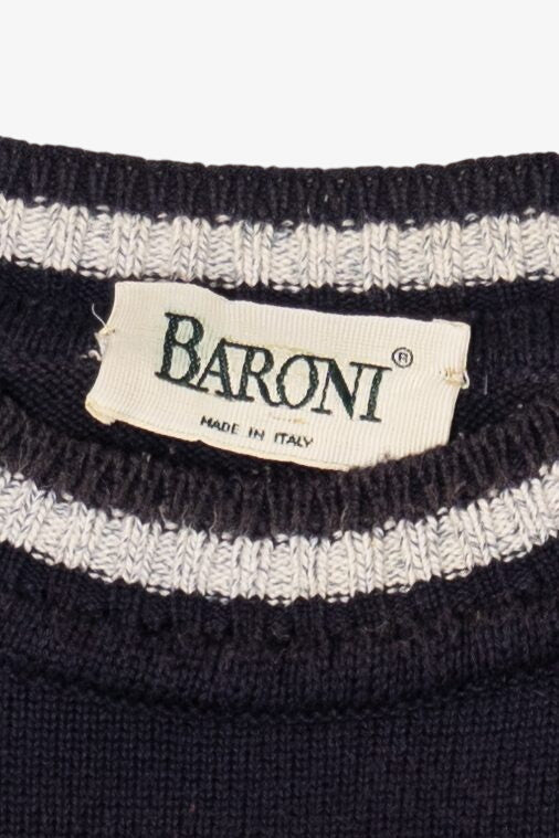 Vintage Baroni "Yacting" Embroidered" Sweater (1980s)