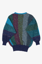 Vintage Blue 20 Ans Patchworks Sweater (1980s)