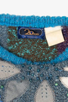 Vintage Blue 20 Ans Patchworks Sweater (1980s)